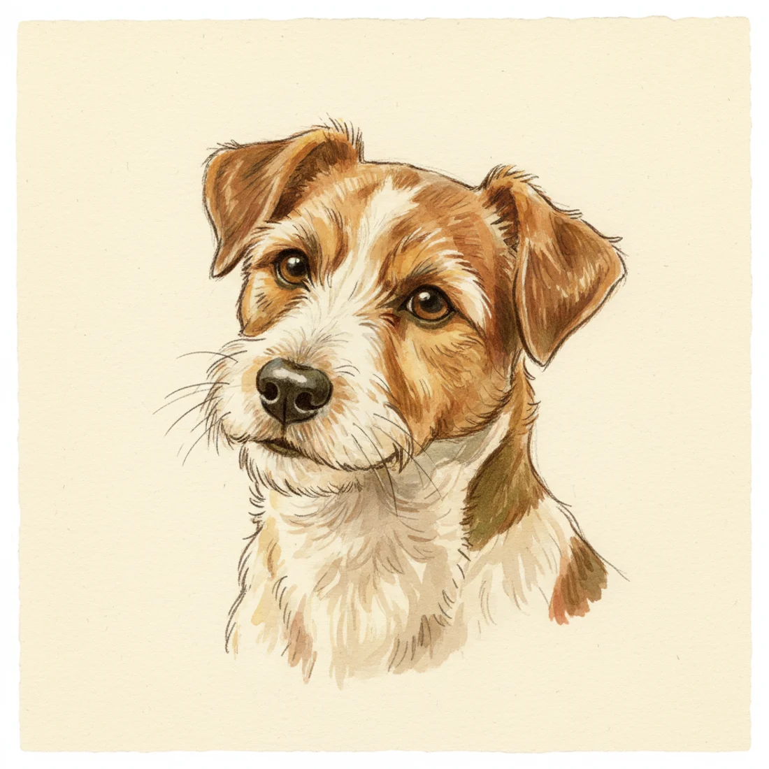 A storybook illustration of a pet